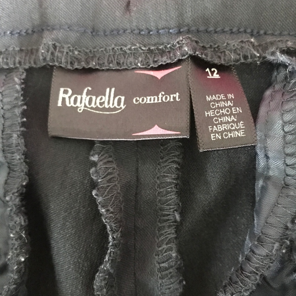 Black Cropped Pull-On Career Pants Size 12 - Picture 4 of 6